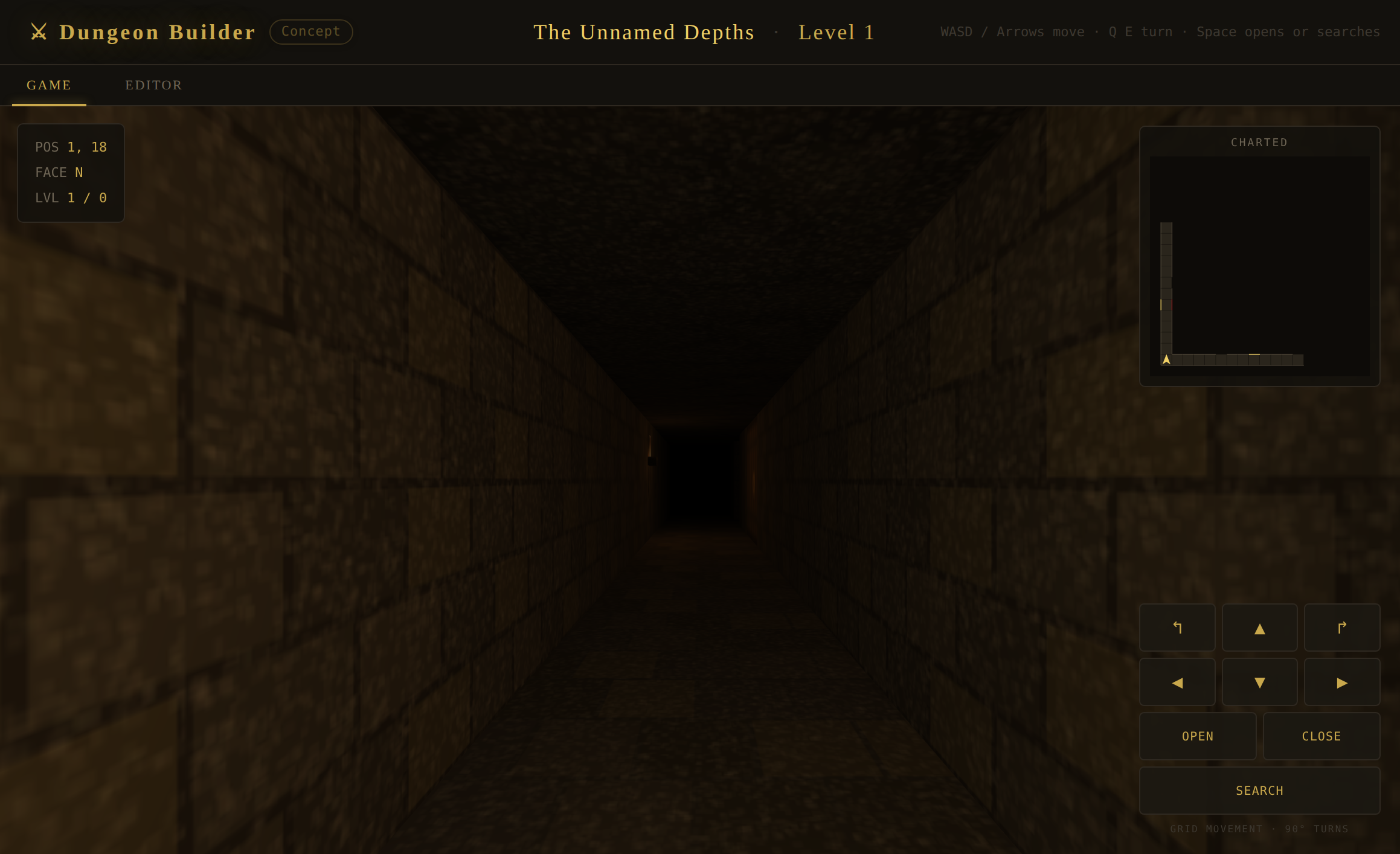 The first-person dungeon view