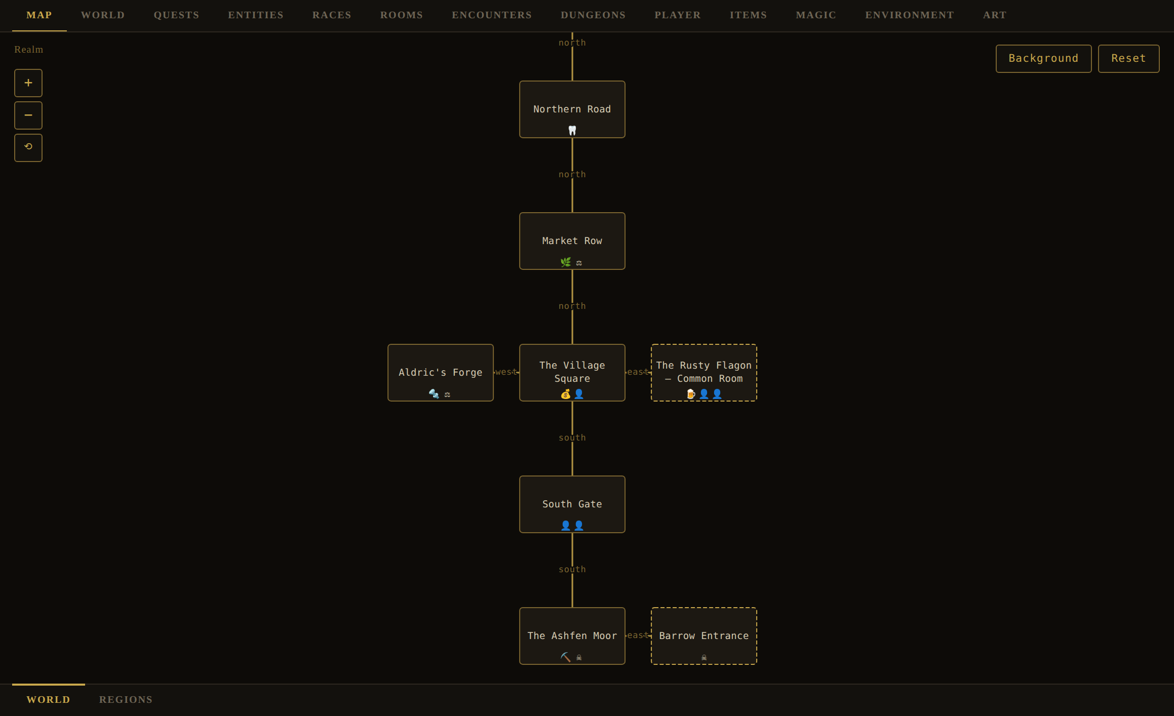The Editor Map tab