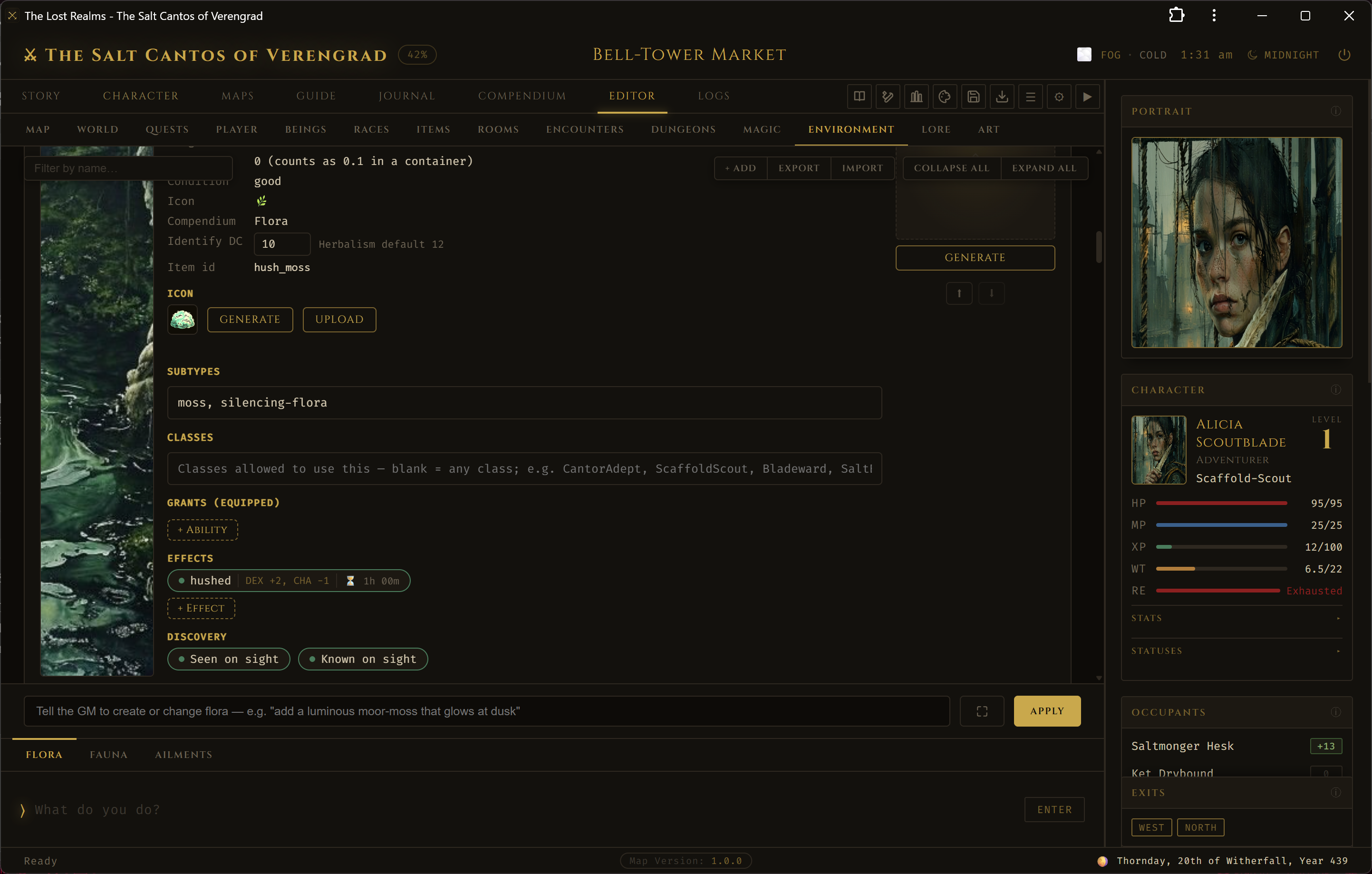 Flora and item editor
