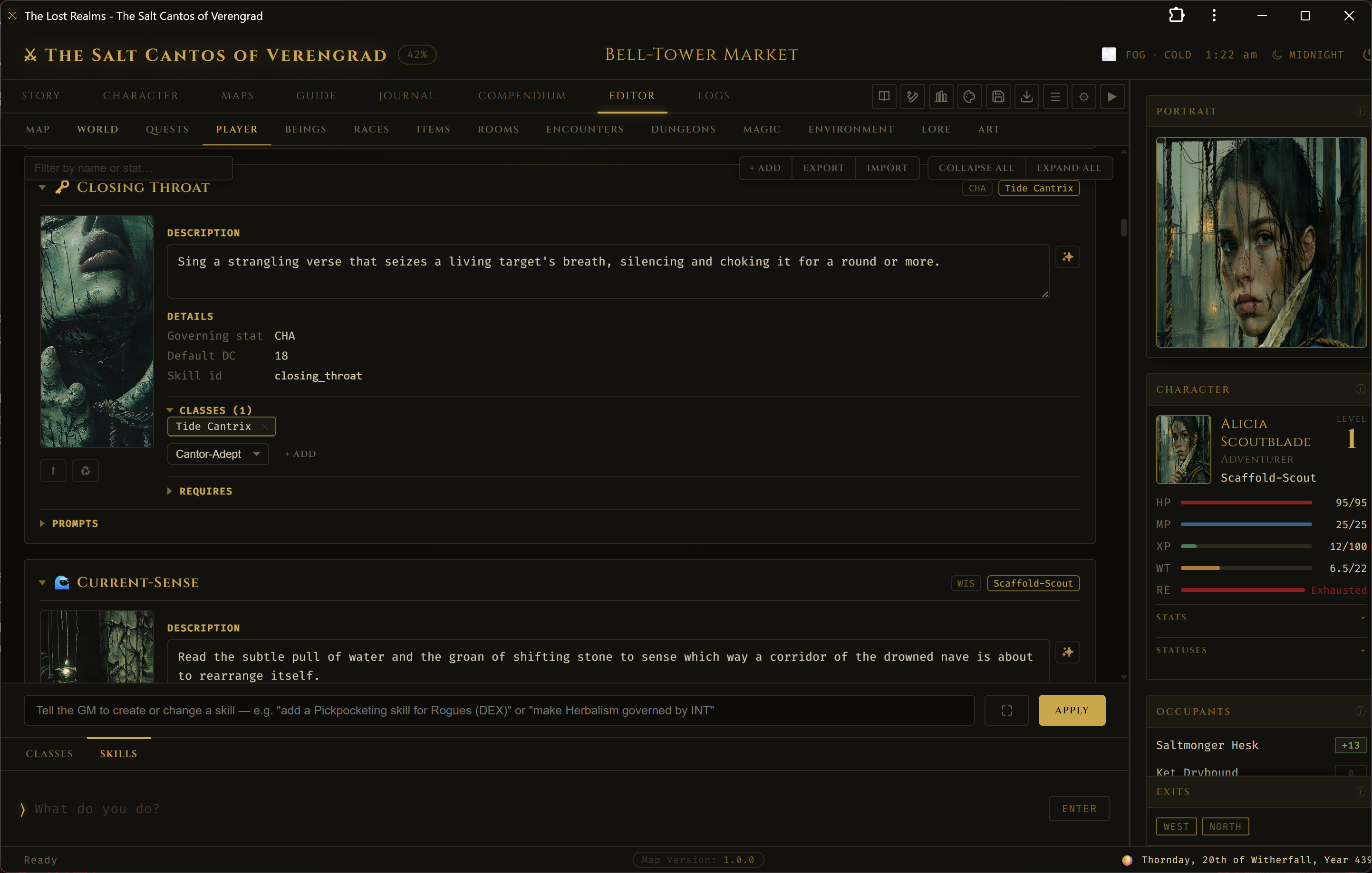 Skill editor