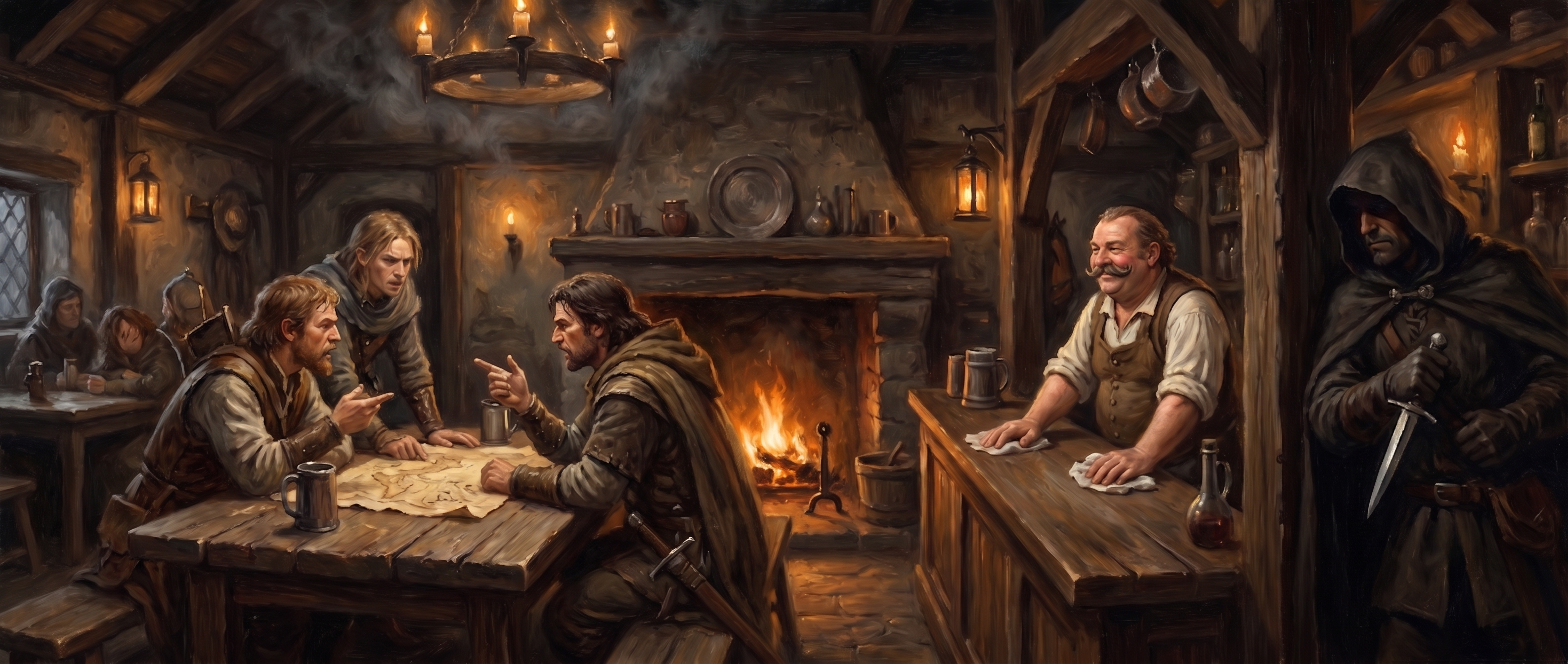 The inn, as a still banner
