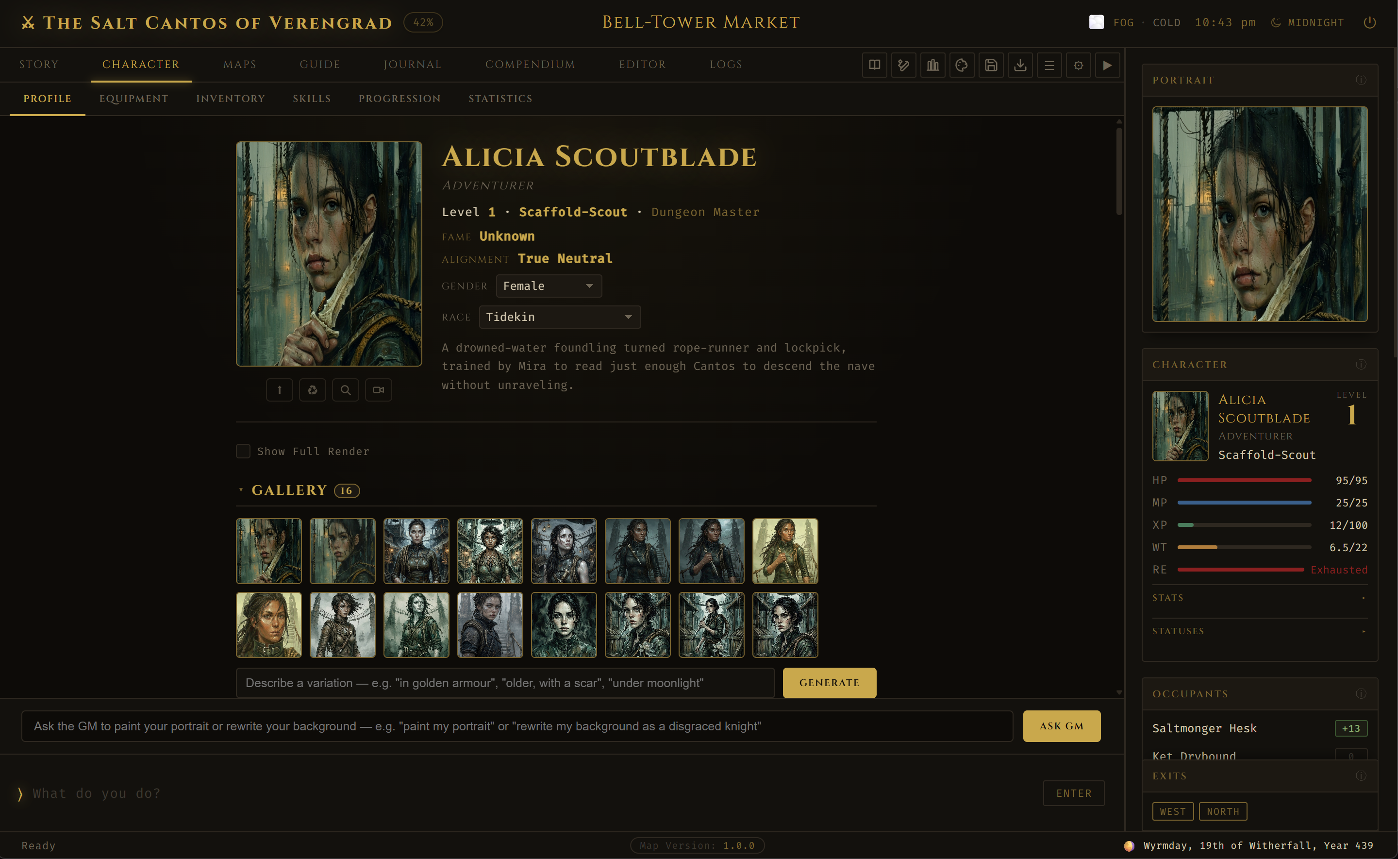 Abilities, skills and statuses